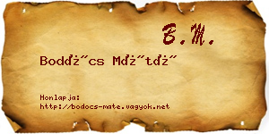 Bodócs Máté névjegykártya